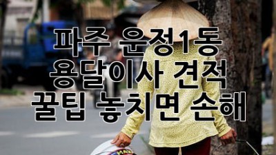 파주 운정1동 용달이사 견적 꿀팁🍯, 놓치면 손해! 🚚💨