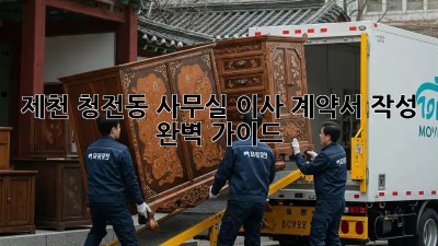 제천 청전동 사무실 이사 계약서 작성 완벽 가이드! 💯